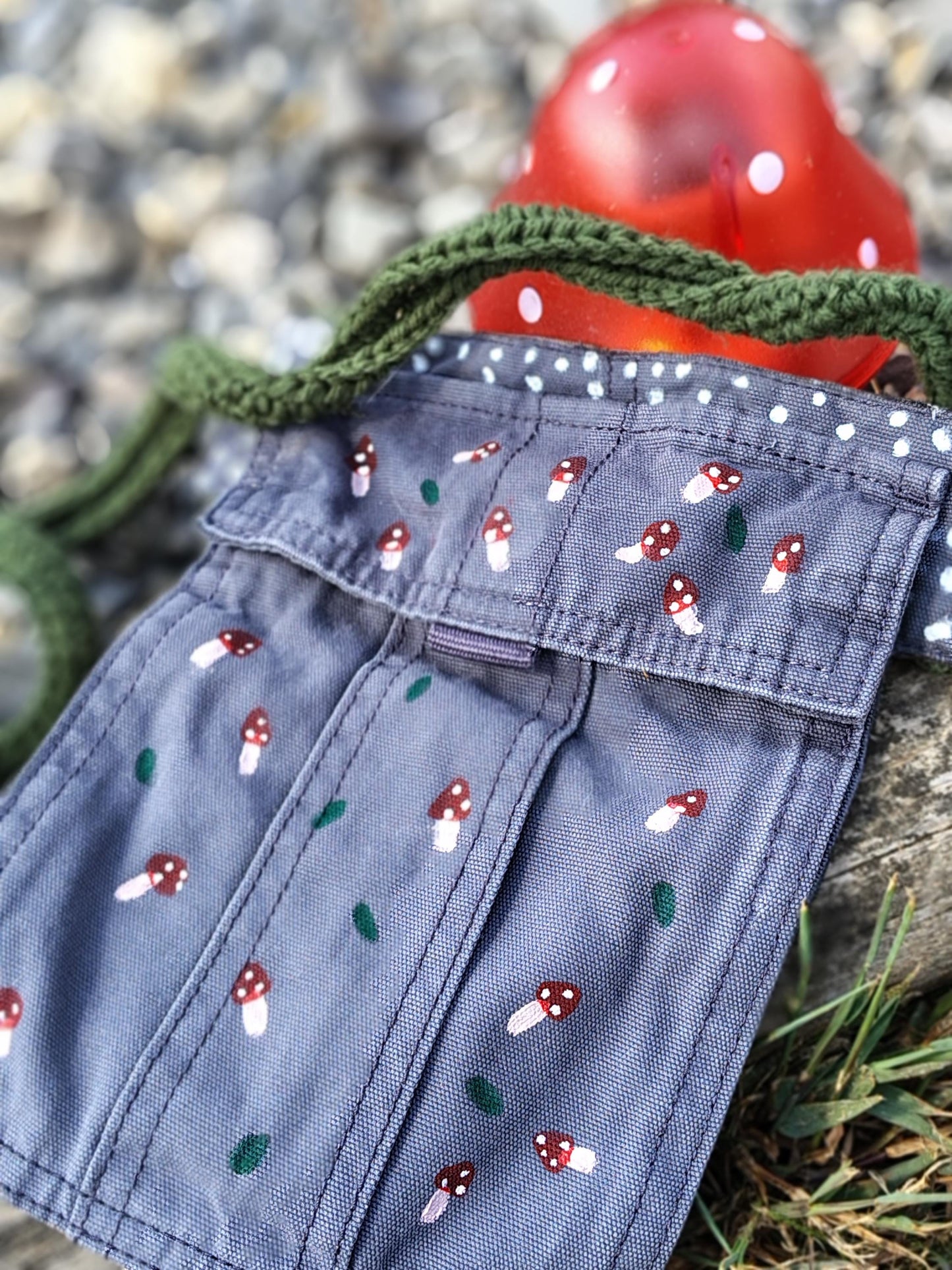 Cottagecore Mushroom Hat and Matching Cross Body Bag